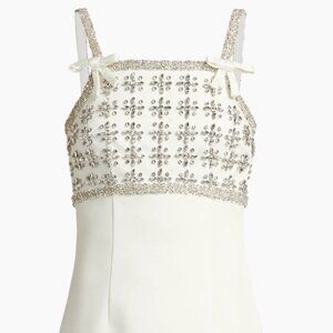 Rebecca Vallance  Lia Embellished Crêpe Minidress - Size 2
